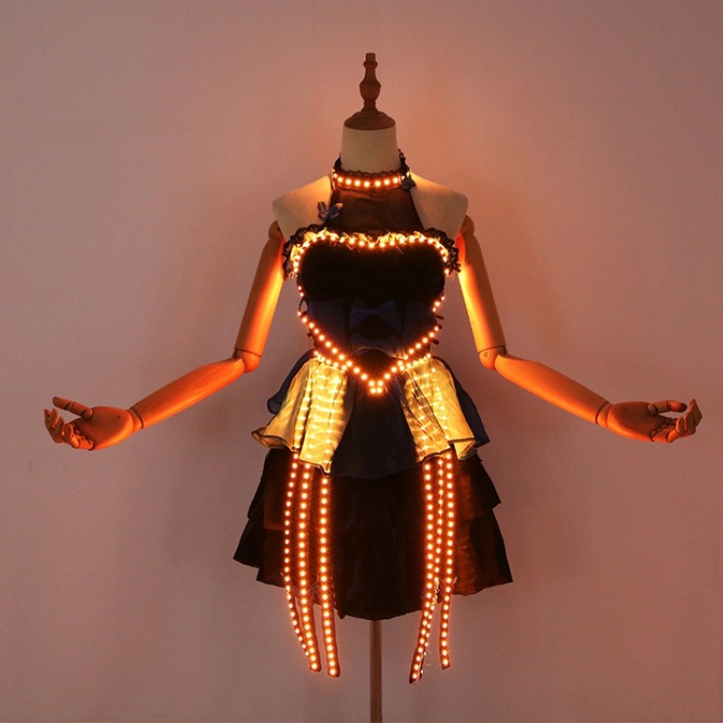 LED Light up Dance Costume Full Color Girls' Performance Wear