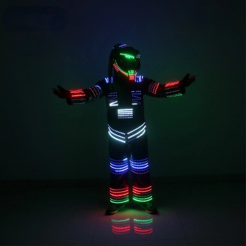 LED Robot Suits Modern Luminous Dancewear for Parties