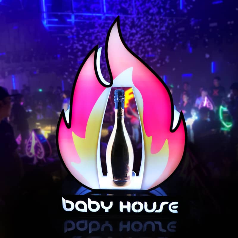Flame Shap Led Presenter Vip Bottle Display Glorifier for Nightclub