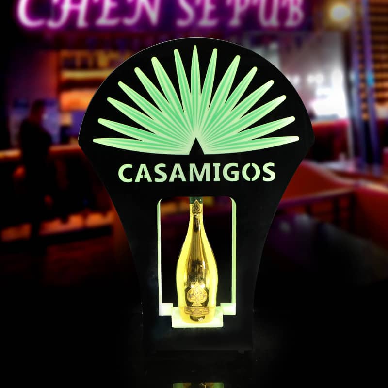 Custom Acrylic Signs Liquor Bottle Display Luminous Bottle Presenter