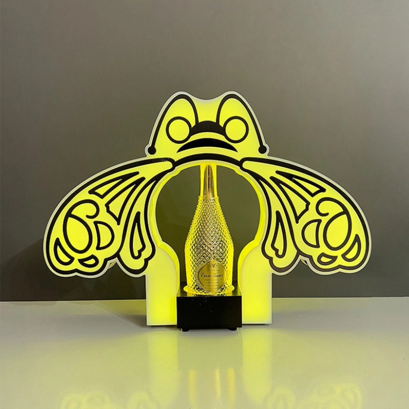 Remote Control LED Luminous Bee Shape champagne Bottle Presenter