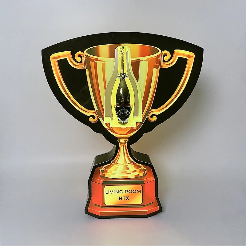 OEM Cup Trophy Shape LED Bottle Presenter Carrier Glorifier Display