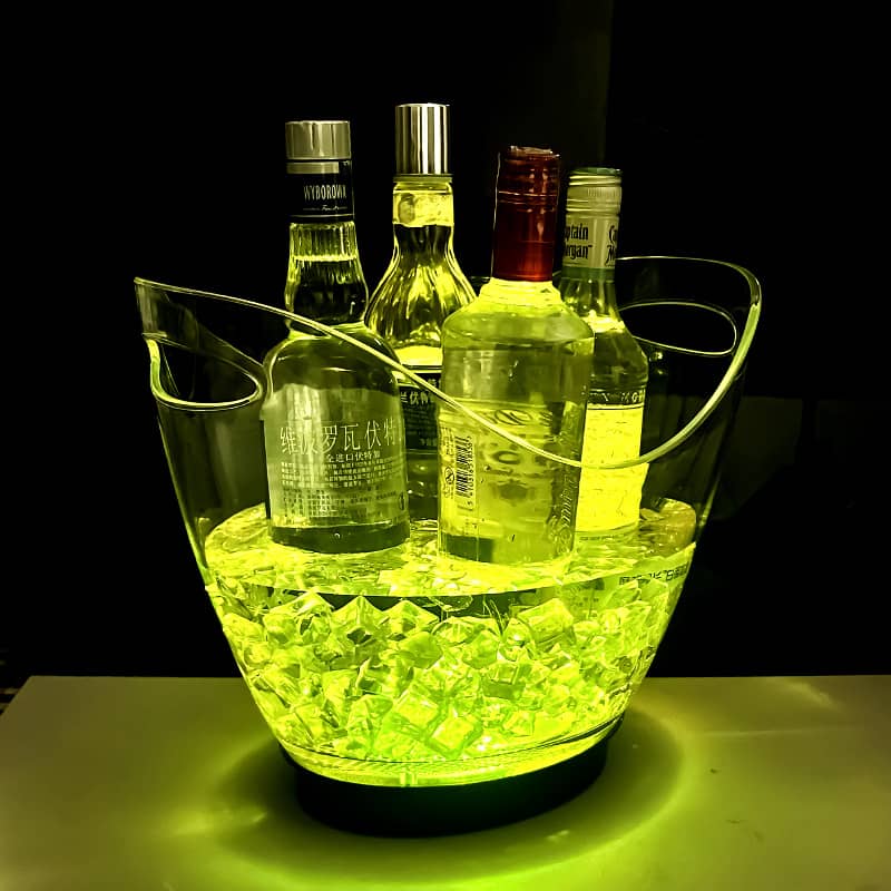 Custom LOGO Ice Buckets Plastic Clear Branded