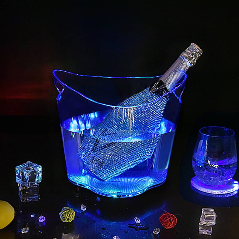 Plastic Rechargeable KTV Ice Minimalist  Party Led Ice Bucket