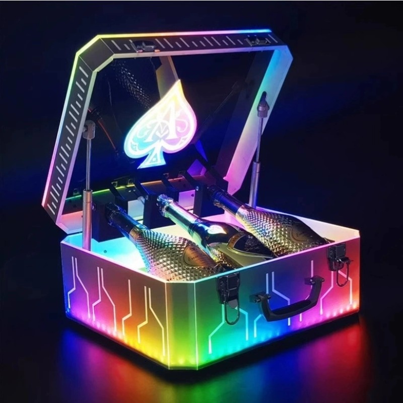 Wine Display Box Big Capacity Ace Spade Glorifier Case for Champagne