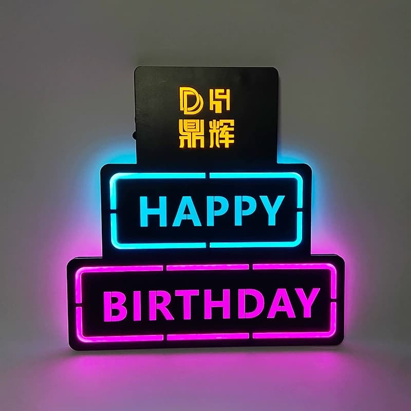LED Happy Birthday Hand Raised Cards LED Sign