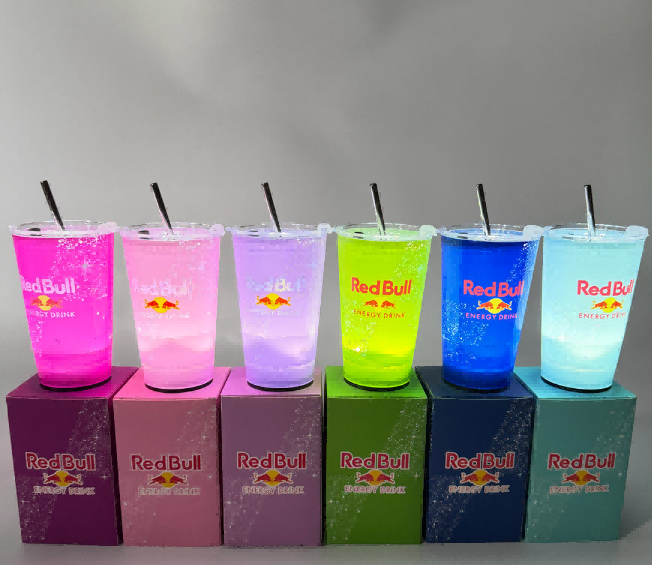 Redbull Cup Custom Logo Water Activated LED Flashing Light Up Cups